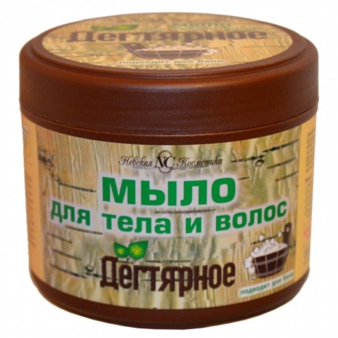 НК ДЕГТЯРНОЕ д/волос и тела мыло 300мл/16 банка 16404 Нев.