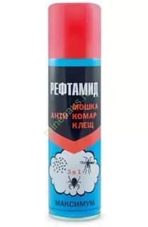 РЕФТАМИД аэрозоль МАКСИМУМ 147мл/24 синий(от комар.мошек,клещей)3922/01 Сибиар