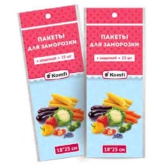 ПАКЕТЫ д/замороз.КОМФИ 25шт 25*30см с защ.рр упак./80(АДМ) ГП 100