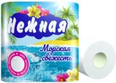 Т/БУМ.НЕЖНАЯ 4шт АРОМА МОРСКАЯ СВЕЖЕСТЬ/12  ГУ