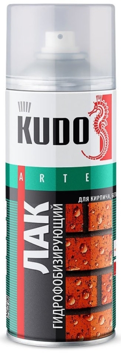 ЛАК аэроз.»KUDO»Гидрофобизирующий кирпич бетон .520мл KU-9007