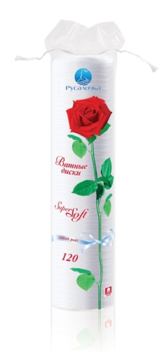 ДИСКИ ватные РУСАЛОЧКА SUPER SOFT 120шт/24 070208