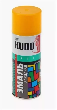ЭМАЛЬ аэроз.»KUDO»желтая 520мл  KU-1013